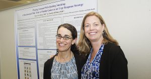 Drs. Tanya Schlam and Megan Piper present posters at DOM Research Day 2018