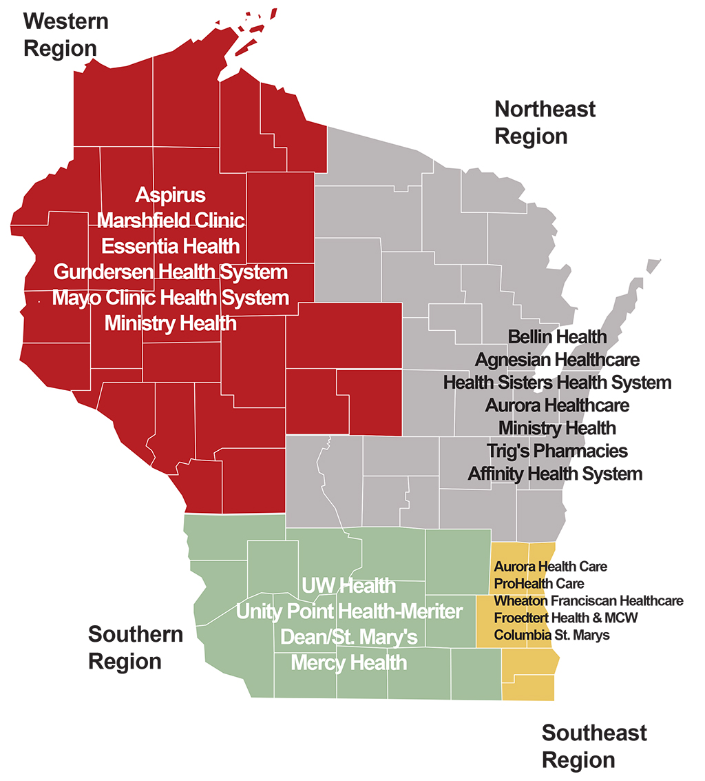 UW-CTRI regional outreach map