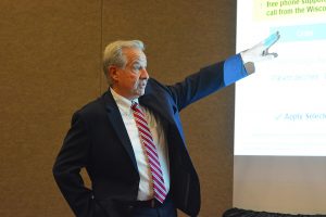 Dr. Michael Fiore presents at the conference. 