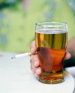 Beer and cigarette