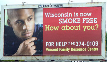 billboard warns about smoking