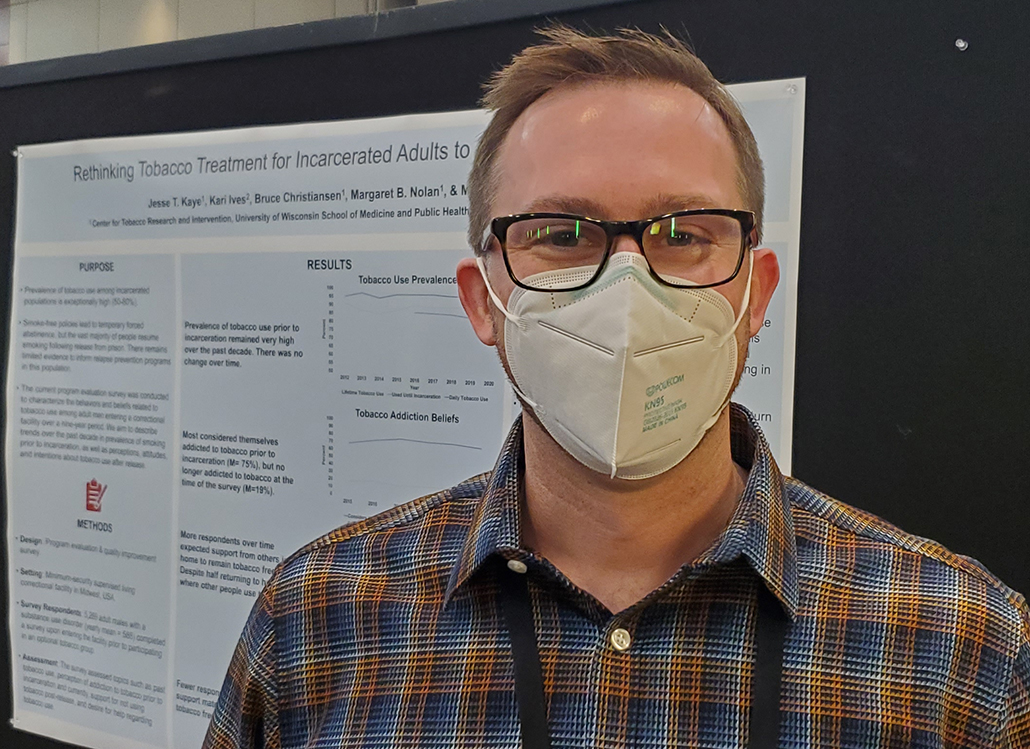 UW-CTRI Researcher Dr. Jesse Kaye presents his poster. 
