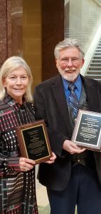 David "Mac" Macmaster and Sen. Janet Bewley accept awards for terrific advocacy work.