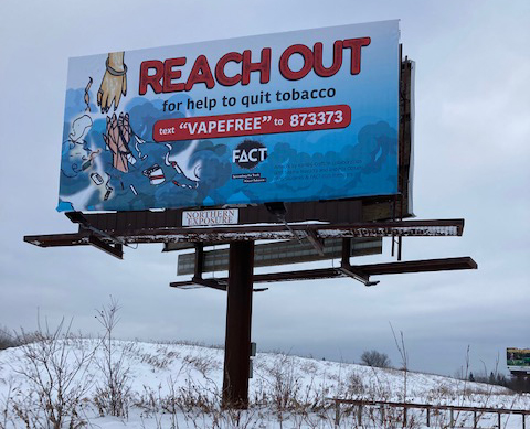 Billboard to help teens quit vaping