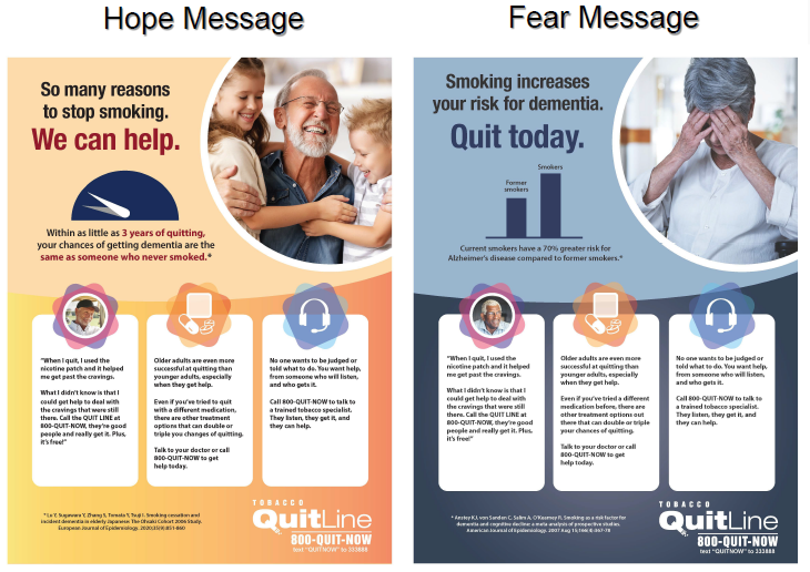 Hope messaging vs. fear messaging