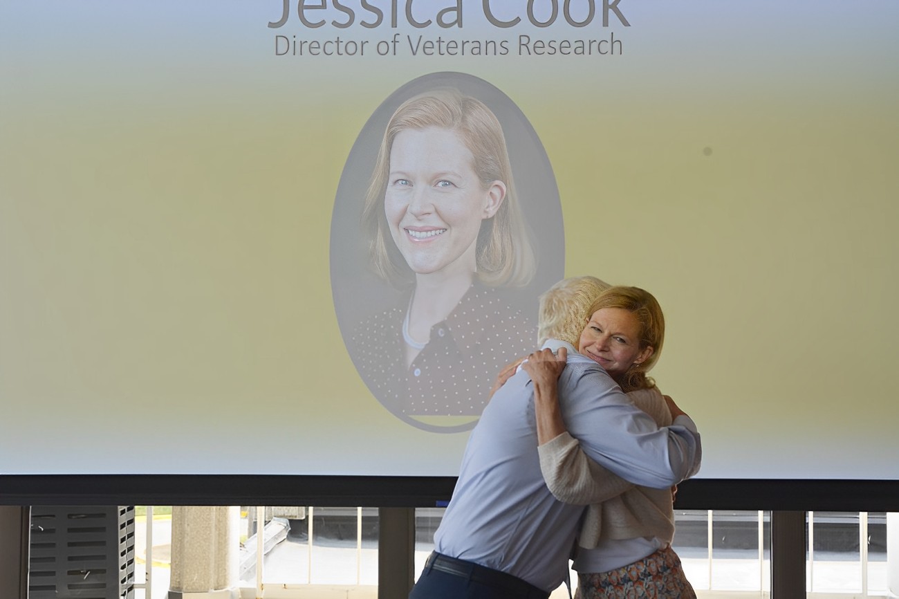 Dr. Fiore honors Dr. Jessica Cook for her 15 years of service at UW-CTRI. 